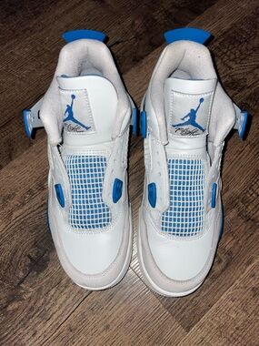 Nike Kids White and Light Blue Basketball Sneakers